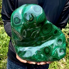 17.4LB  Natural Polished Malachite Mineral freeform specimen Reiki Stone Healing picture