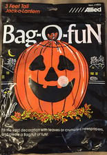 VINTAGE HALLOWEEN ALLIED 3 FEET TALL JACK-O-LANTERN YARD DECOR 1991 NOS NIP picture