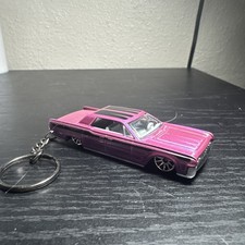 1964 Lincoln Continental Purple Keychain 1:64 Diecast Hot Wheels Matchbox Gift picture