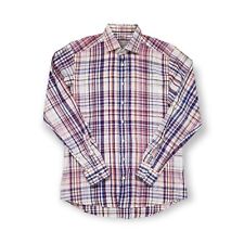 Etro Plaid Button Up Long Sleeve Shirt Made in Italy Mens Size 40 picture