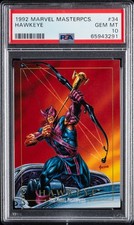Hawkeye - 1992 Skybox Marvel Masterpieces #34 PSA 10 - Avengers - Joe Jusko picture