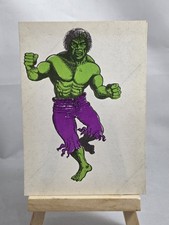 Vintage Marvel The Incredible Hulk Fasson Crack N' Peel Back Sticker Card  picture