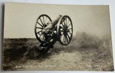 c1910s RPPC Gun Fire Canon pine Camp NY New York Military Real Photo picture