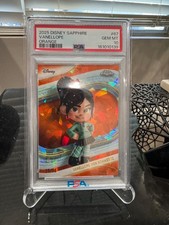2025 TOPPS CHROME DISNEY SAPPHIRE VANELLOPE Orange 25/25 PSA GEM 10 Bookend💎 picture