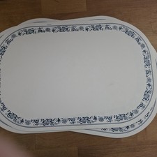 Corning Corelle Old Town Blue Onion Reversible Vinyl Placemat USA  picture
