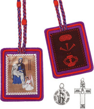 Escapularios Catolicos,Purple Scapular Catholic Marie Julie Jahenny picture