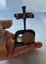 Tabletop symbol of empty tomb and 3 nails cross teacup candle holder picture