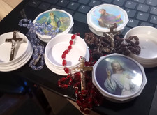 VINTAGE ROMAN INC ROSARIES W INSPIRATIONAL CASES 3 CHOICES NEW picture