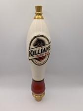 Killian's Irish Red Beer Tap Handle Cream Red Gold Crackle Glaze Bar Decor picture
