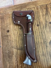 Vintage Western Cutlery axe knife & sheath set beautiful condition W10 W66 USA picture