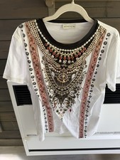 Etro Women Top Luxury T-Shirt Embellished Size 44 picture