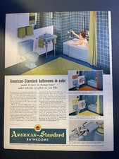 Vintage Magazine Advertisement 1954 American Standard Bathrooms picture