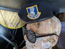 Security Forces Defensor Fortis USAF Blue Beret with mini pin almost 2 inches picture