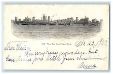 1905 View New York From Hudson River Buildings NY Posted Antique Postcard picture
