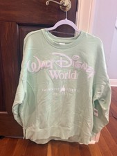 Walt Disney World Ladies Crew Neck Sweatshirt Mint Green NWT picture