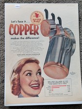 Revere Ware Vintage Print Ad 1954 Copper Makes the Difference picture