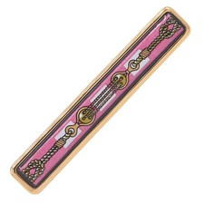 Hermes Enamel Pink Gold Brooch Used Jewelry Pin Men’s Accessories picture