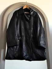 Vintage Jil Sander Lamb Leather Double Breasted Coat Jacket Size 38 picture