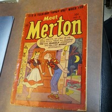 Meet Merton #4 Golden age Toby Press  1954 teen humor good girl art cheeky cover picture