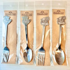 Pokemon Cafe Exclusive Chef Pikachu Gengar Fork & Spoon Set  Cutlery New picture