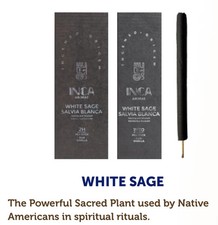 Inca Aromas- White Sage Origen Incense (9 pcs) – Premium Resin Incense #EE03 picture