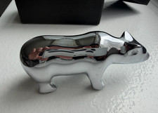 Bey Berk International Chrome Plated Bull Paper Weight Figurine MINT VALUE picture