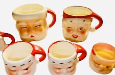 Lot Of VTG Winking Santa Mugs & Boot Toothpick Holder 9 Pieces READ picture