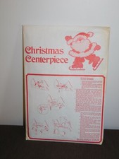 VINTAGE 1979 CHRISTMAS PAPER CENTERPIECE SKATING SANTA NEW picture