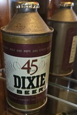 Very Rare Dixie 45 Cone top 12oz Beer Can With Cap picture