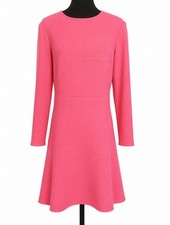 Oscar de la Renta Women’s Pink Wool Dress, Size 2, Long Sleeve, NWT picture