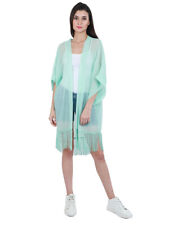 Women Light Green kimono For Women & Girls boho kimono Long dress Shrug Top  picture