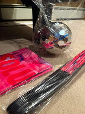 Absolut Madonna Pink & Black Folding Hand Fan Promotional Advertising Item picture