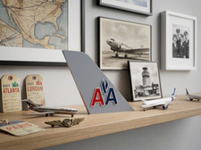 American Airlines Retro AA Eagle Tail Fin 3D Display Shelf Desk Wall Sign picture