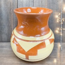 Vintage Pine Ridge Sioux Native American Pottery Vase Vessel Signed Ella Irving picture