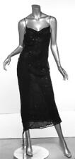 NARCISO RODRIGUEZ Black Sequin & Beaded Sleeveless Long Dress Cocktail 12 picture
