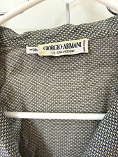 Giorgio Armani Le Collezioni women’s  Gray/White Geometric Dress Shirt 40 30/31 picture