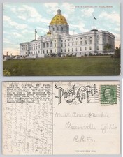 Vintage State Capitol St. Paul Minnesota Postcard 1919 Daniel Chester French picture