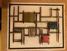 Vintage Mid Century Brutalist Nail Handmade Hanging Wall Art by Dallas Galbra picture