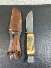 Vintage Rare HTF H. Boker & Co Tree Brand Hunter Fixed Blade Knife Stag Germany picture