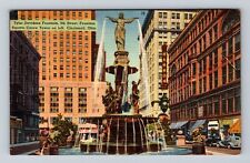 Cincinnati OH-Ohio, Carew Tower, Fountain Square, Antique Vintage Postcard picture