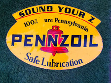 Pennzoil Porcelain Advertising Sign 32'' Inches Double Sided picture