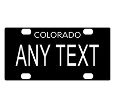 Novelty, Personalized State License Plates-Colorado Black. 3 Sizes Available picture