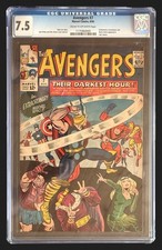 Avengers #7 CGC 7.5 Zemo Enchantress Executioner Loki Cameo Kirby Marvel 1964 picture
