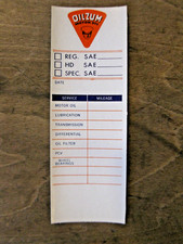 Vintage NOS Oilzum Motor Oil Mileage Sticker 4