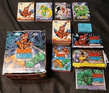 MARVEL LEGENDS CARD SET + NEAR SET (-6 CARDS) 30 XTRAS BOX/8 WRAPPERS TOPPS 2001 picture