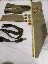 Vintage 1940s 50s BSA Boy Scout Uniform Lot Merit Badges Sash Cap Socks picture