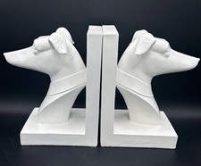 White Greyhound Bookends – Modern Design, 7.5” Tall x 4” Wide Home Décor picture