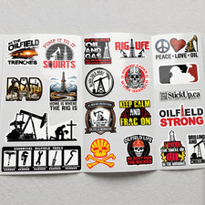 Oilfield Worker Stickers Pack, Hard Hat Stickers, Tool Box Stickers picture