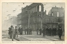 Dayton Flood 1913 Lowe's Paint Store Ruined by Fire RPPC Postcard picture