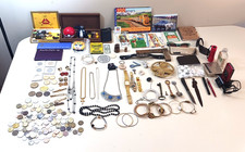 Vintage Grandpa Premium Estate Lot Collectibles Coins Jewelry Pocket Knife Watch picture